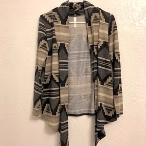 Cream 2 Womens Small Abstract Cardigan